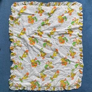 Vintage Big Bird Sesame Street Baby Crib Blanket